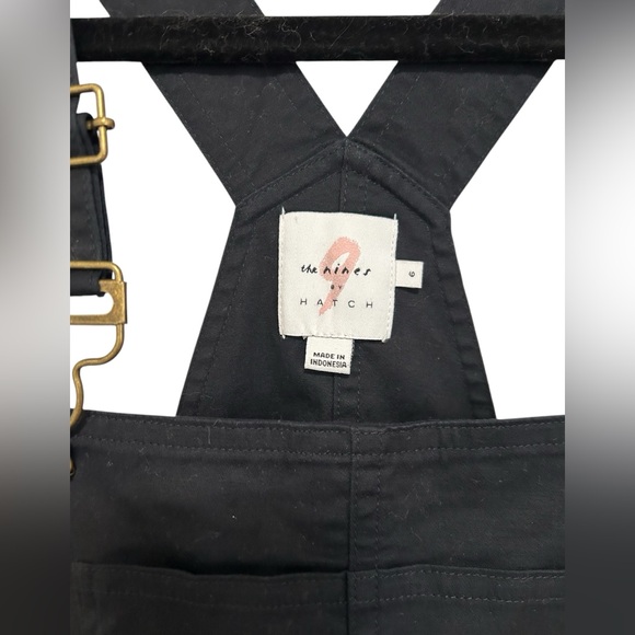 The Nines by Hatch Black Maternity Overalls Cotton Twill Women’s Sz 6 New w/tags - Picture 8 of 10